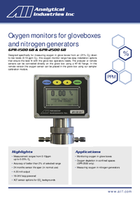 Thumbnail of document Data Sheet - GPR-1500 GB/2500 GB Oxygen Monitors